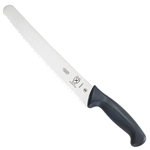Minimalist Mercer Culinary M23210 Millennia Black Handle, 10-Inch Wide Wavy Collection