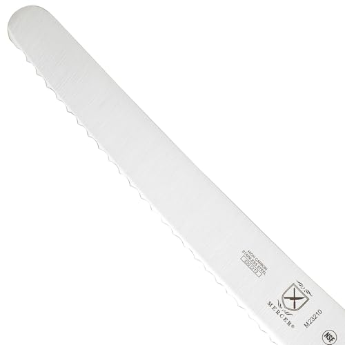Minimalist Mercer Culinary M23210 Millennia Black Handle, 10-Inch Wide Wavy Collection