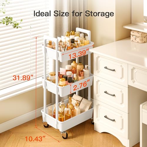 high-quality Pipishell 3 Tier Rolling Cart Organizer, Plastic Essentials